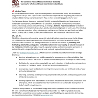 The Caribbean Natural Resources Institute (CANARI) - National Project Coordinator 